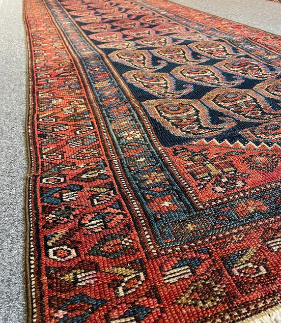 Antique Caucasian Paisley Leaf 2'9 x 12'7