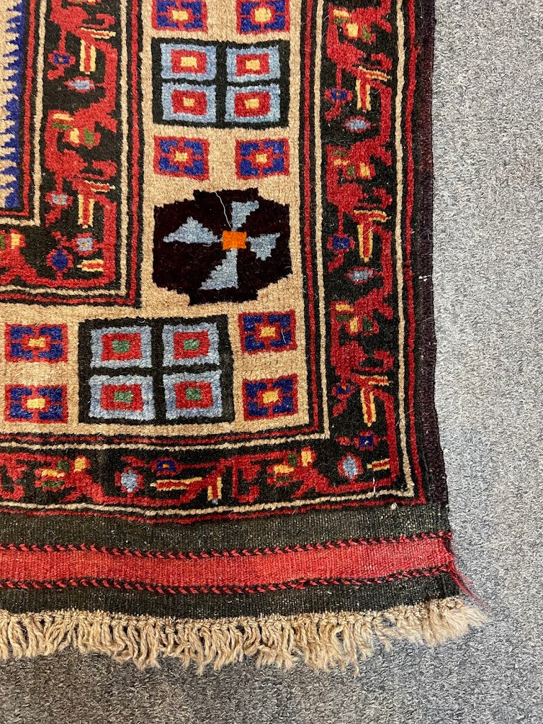 Afghan Baluch Village 4'4 x 6'2