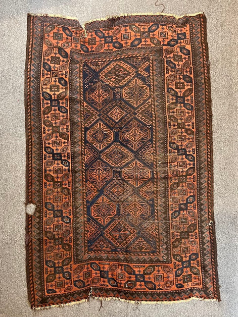 Antique Afghan Baluch 3'8 x 5'8