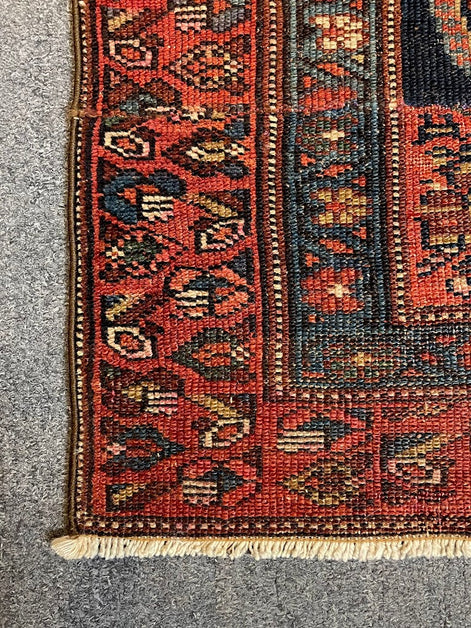 Antique Caucasian Paisley Leaf 2'9 x 12'7