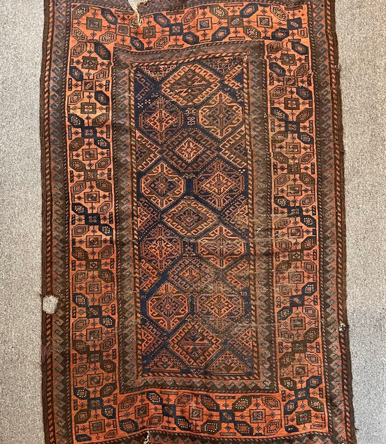 Antique Afghan Baluch 3'8 x 5'8