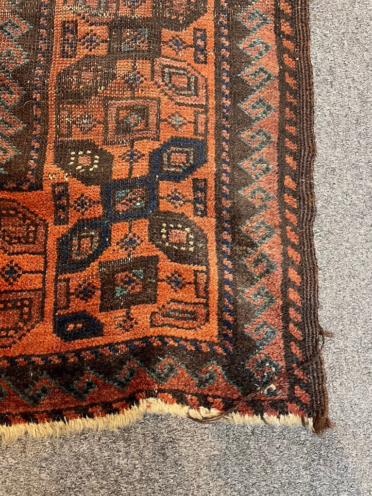Antique Afghan Baluch 3'8 x 5'8