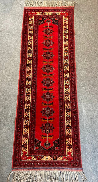 Afghan Geometric Floral 2'9 x 8'9