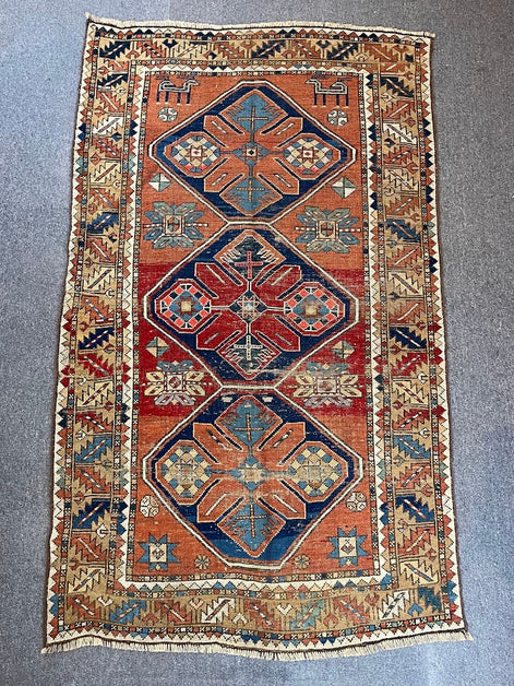 Antique Caucasian Kazak 4'0 x 7'0