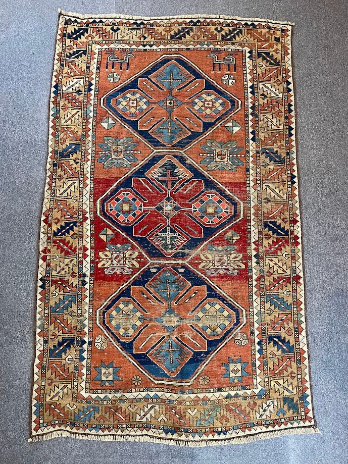 Antique Caucasian Kazak 4'0 x 7'0