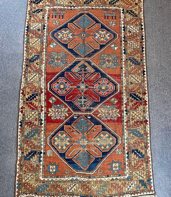 Antique Caucasian Kazak 4'0 x 7'0