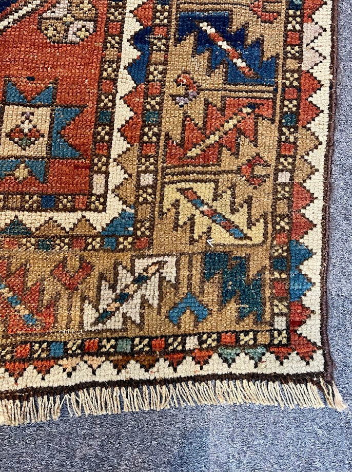 Antique Caucasian Kazak 4'0 x 7'0