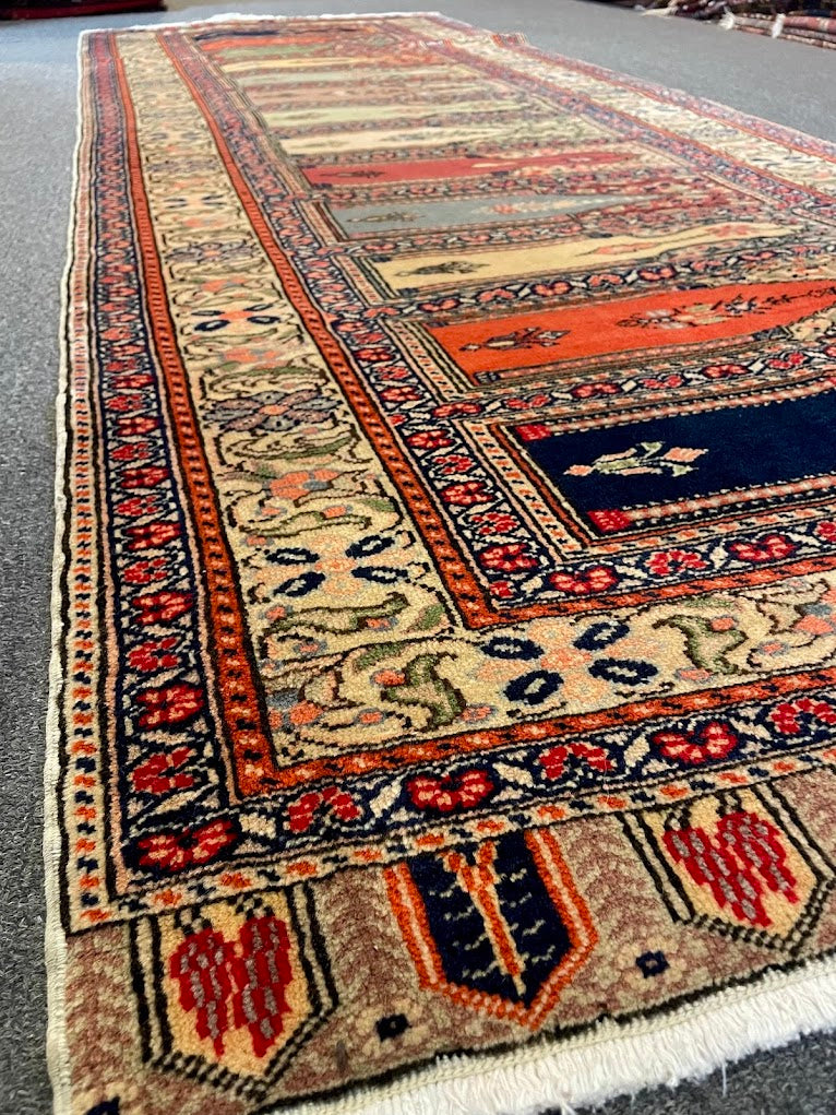 Turkish Saf Seccade Prayer Rug 3'5 x 9'5