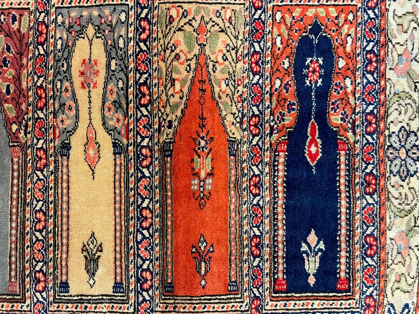 Turkish Saf Seccade Prayer Rug 3'5 x 9'5