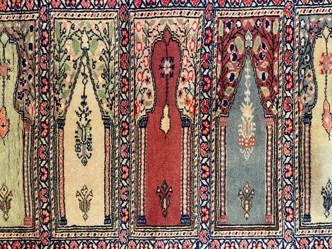 Turkish Saf Seccade Prayer Rug 3'5 x 9'5