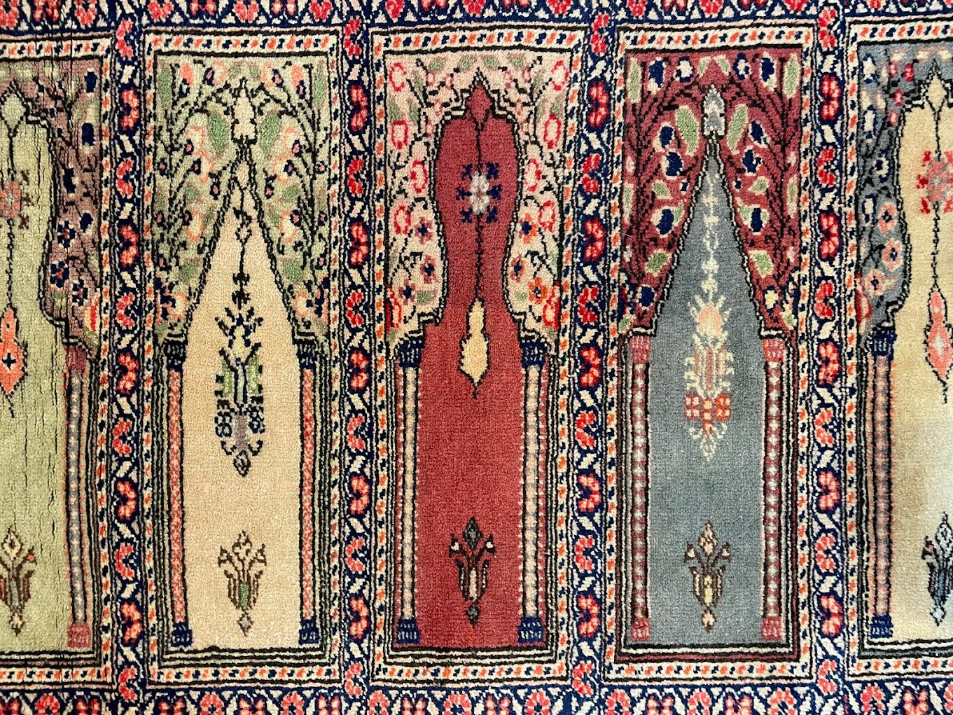 Turkish Saf Seccade Prayer Rug 3'5 x 9'5