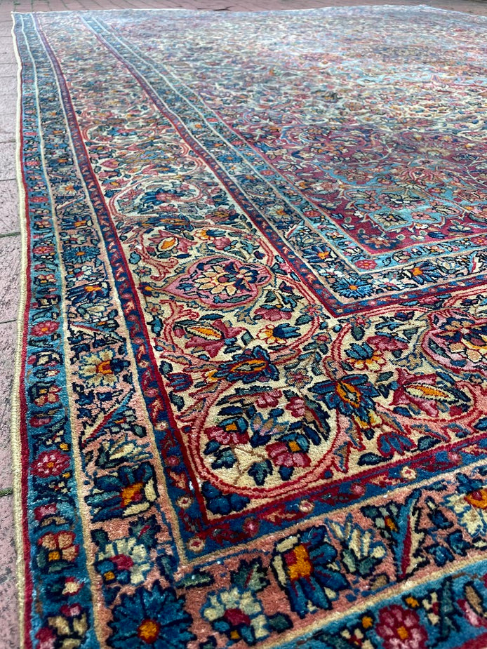 Antique Iranian Lavar Kerman 8'6 x 11'0