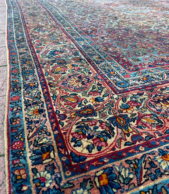 Antique Iranian Lavar Kerman 8'6 x 11'0