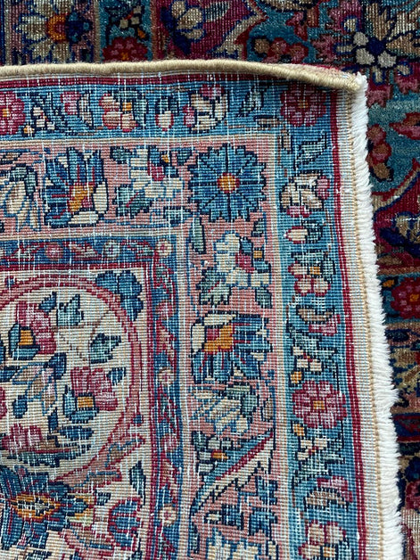 Antique Iranian Lavar Kerman 8'6 x 11'0