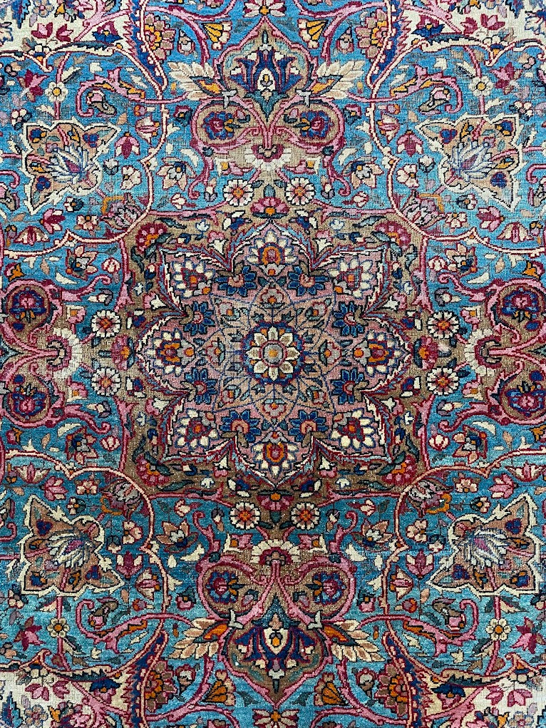 Antique Iranian Lavar Kerman 8'6 x 11'0