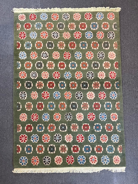 Tibetan Floral Patan Metole 4'0 x 5'10