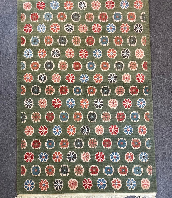 Tibetan Floral Patan Metole 4'0 x 5'10