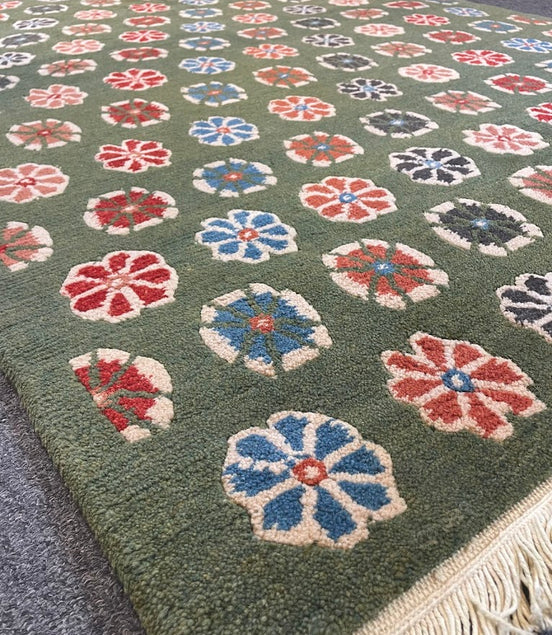 Tibetan Floral Patan Metole 4'0 x 5'10