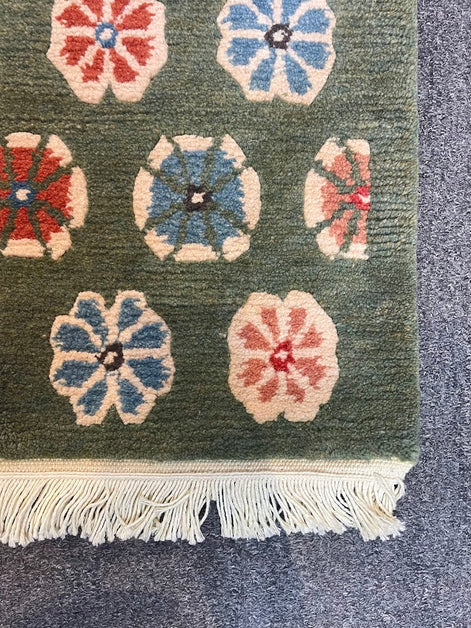 Tibetan Floral Patan Metole 4'0 x 5'10