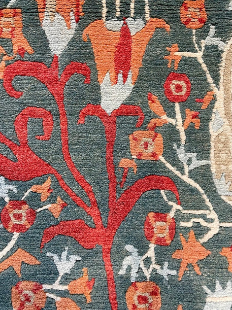 Tibetan William Morris Floral 4'1 x 5'11