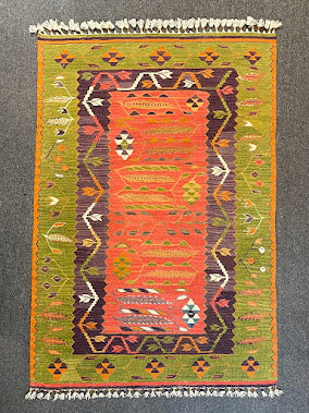 Turkish Nuzumlu Kilim 3'6 x 5'2