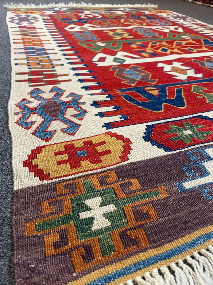 Turkish Nuzumlu Kilim 3'6 x 5'3