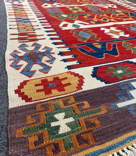 Turkish Nuzumlu Kilim 3'6 x 5'3