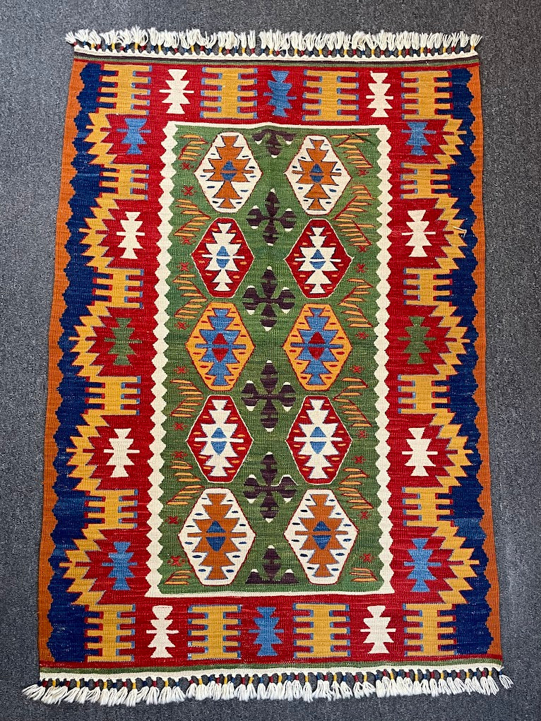 Turkish Nuzumlu Kilim 3'3 x 4'9