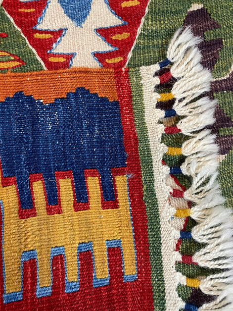 Turkish Nuzumlu Kilim 3'3 x 4'9