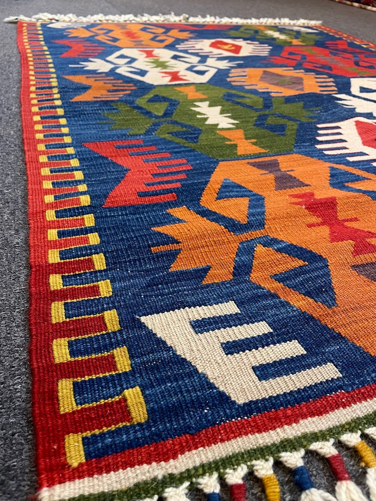 Turkish Nuzumlu Kilim 3'6 x 4'5