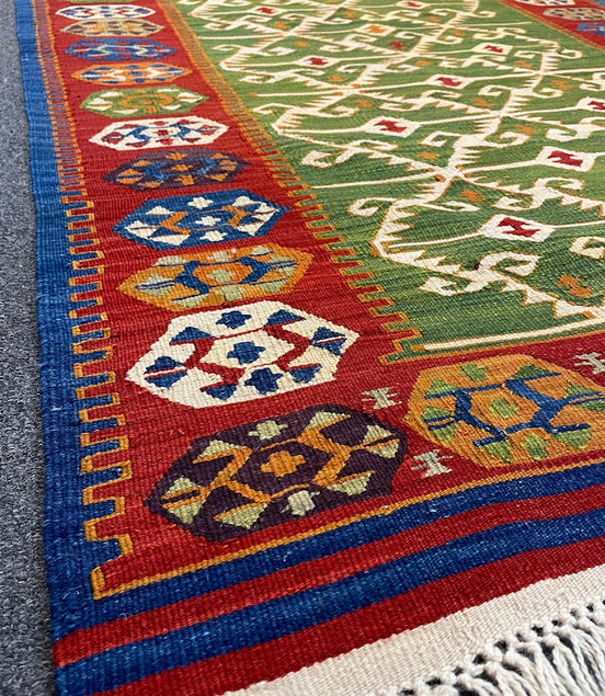 Turkish Nuzumlu Kilim 3'7 x 4'11