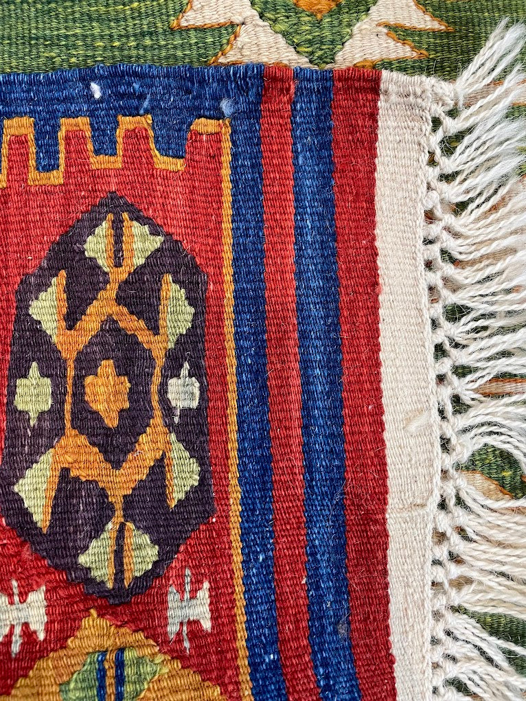 Turkish Nuzumlu Kilim 3'7 x 4'11