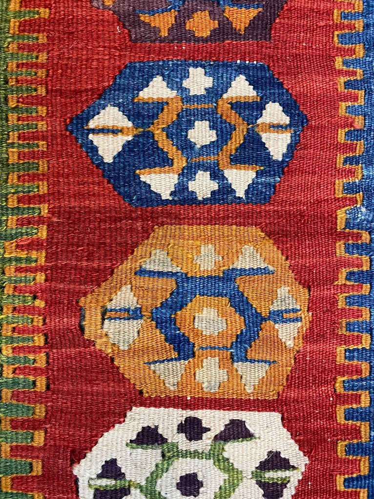 Turkish Nuzumlu Kilim 3'7 x 4'11