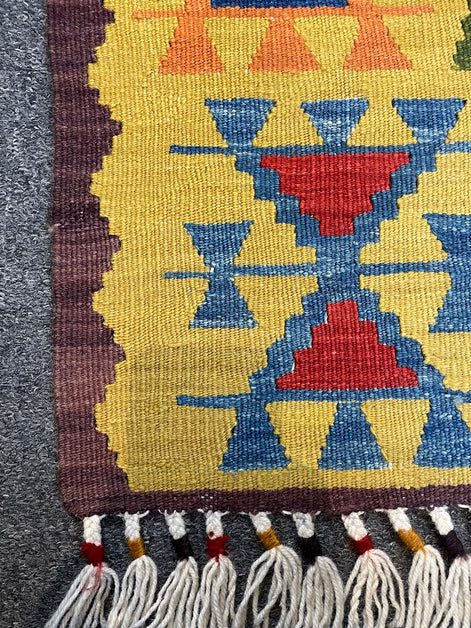 Turkish Nuzumlu Kilim 3'7 x 4'9