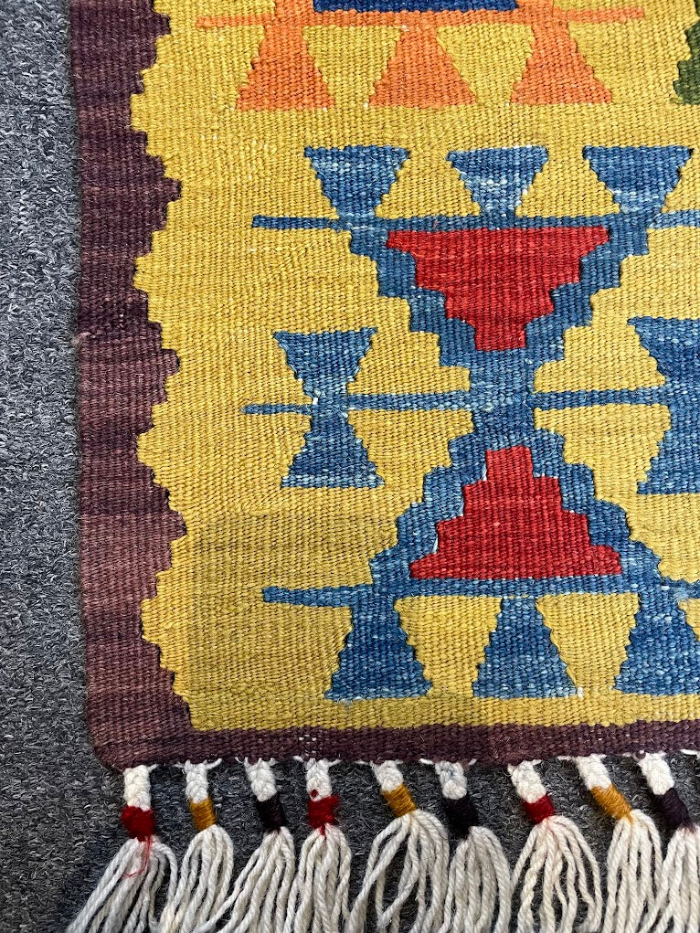 Turkish Nuzumlu Kilim 3'7 x 4'9
