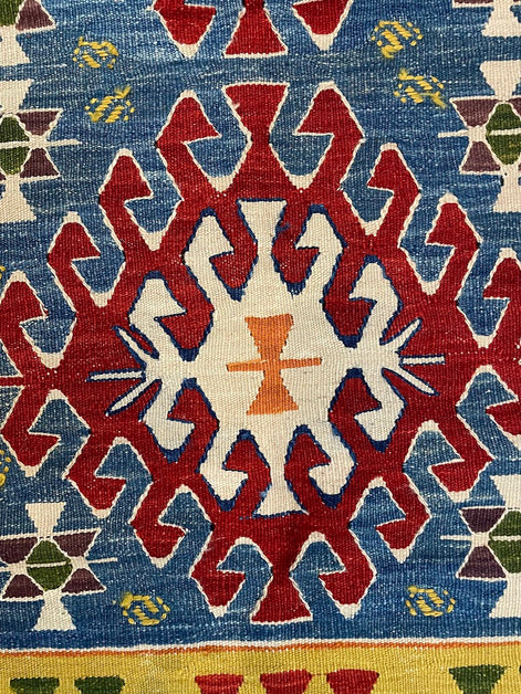 Turkish Nuzumlu Kilim 3'7 x 4'9