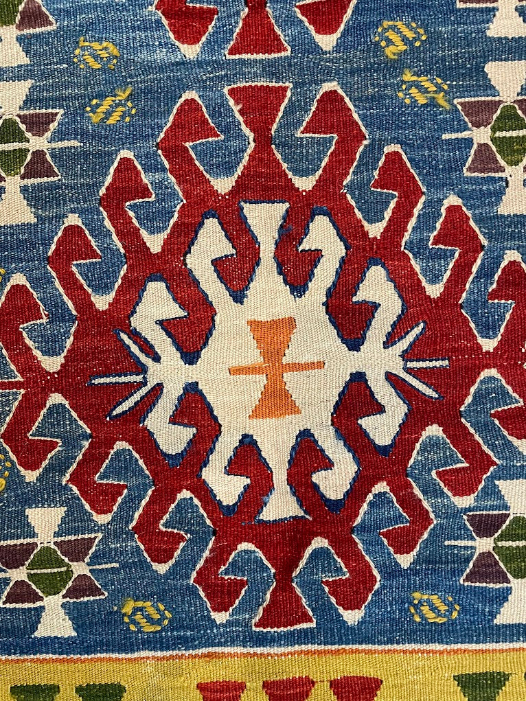 Turkish Nuzumlu Kilim 3'7 x 4'9