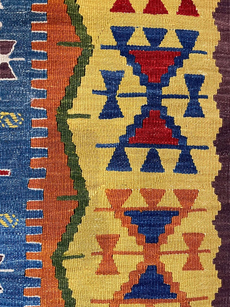 Turkish Nuzumlu Kilim 3'7 x 4'9