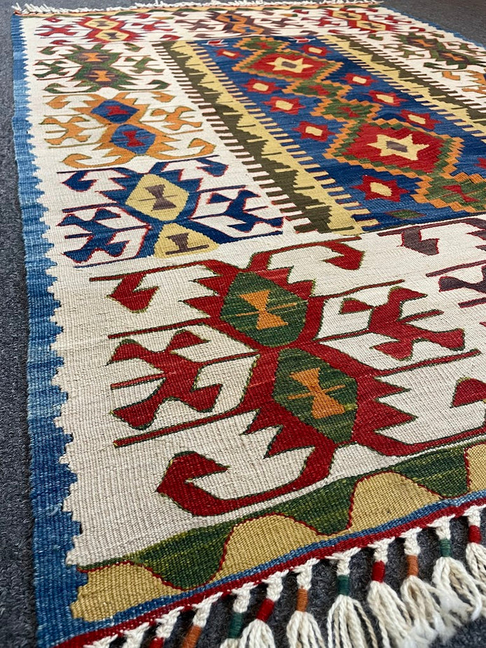 Turkish Nuzumlu Kilim 3'8 x 5'1