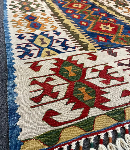 Turkish Nuzumlu Kilim 3'8 x 5'1