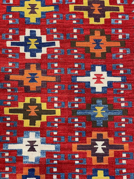 Turkish Nuzumlu Kilim 3'4 x 4'10