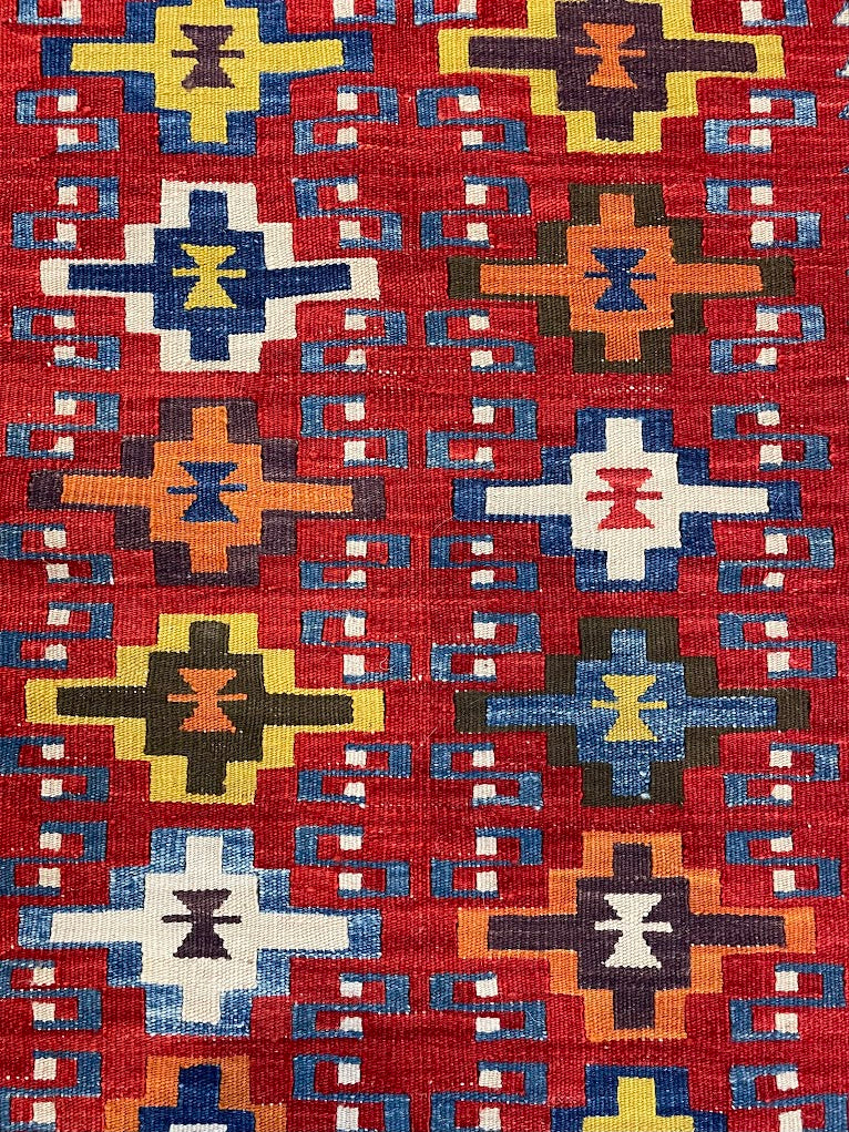 Turkish Nuzumlu Kilim 3'4 x 4'10