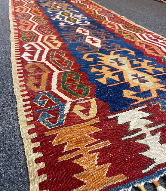 Turkish Nuzumlu Kilim 2'2 x 6'2
