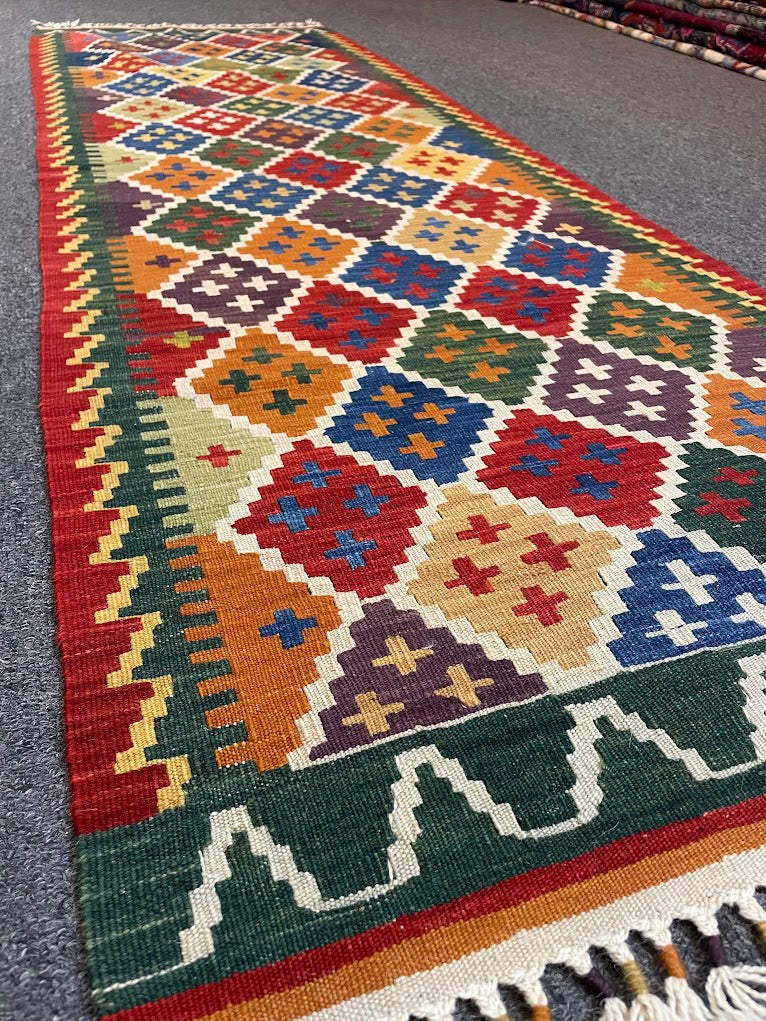 Turkish Nuzumlu Kilim 2'1 x 6'4