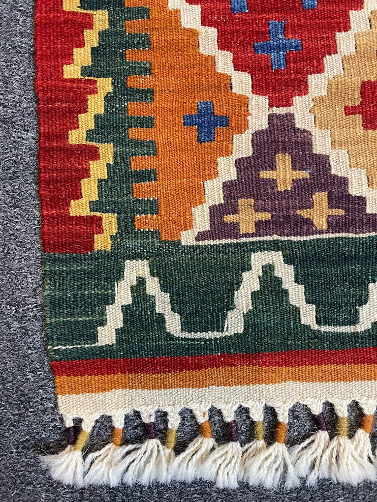 Turkish Nuzumlu Kilim 2'1 x 6'4