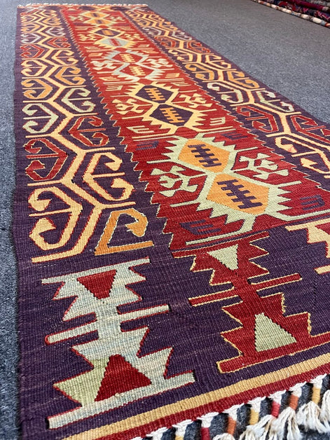 Turkish Nuzumlu Kilim 2'1 x 6'5
