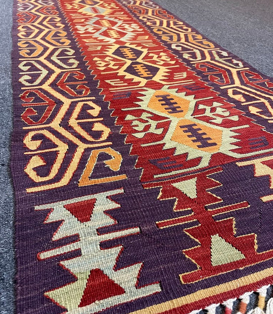 Turkish Nuzumlu Kilim 2'1 x 6'5