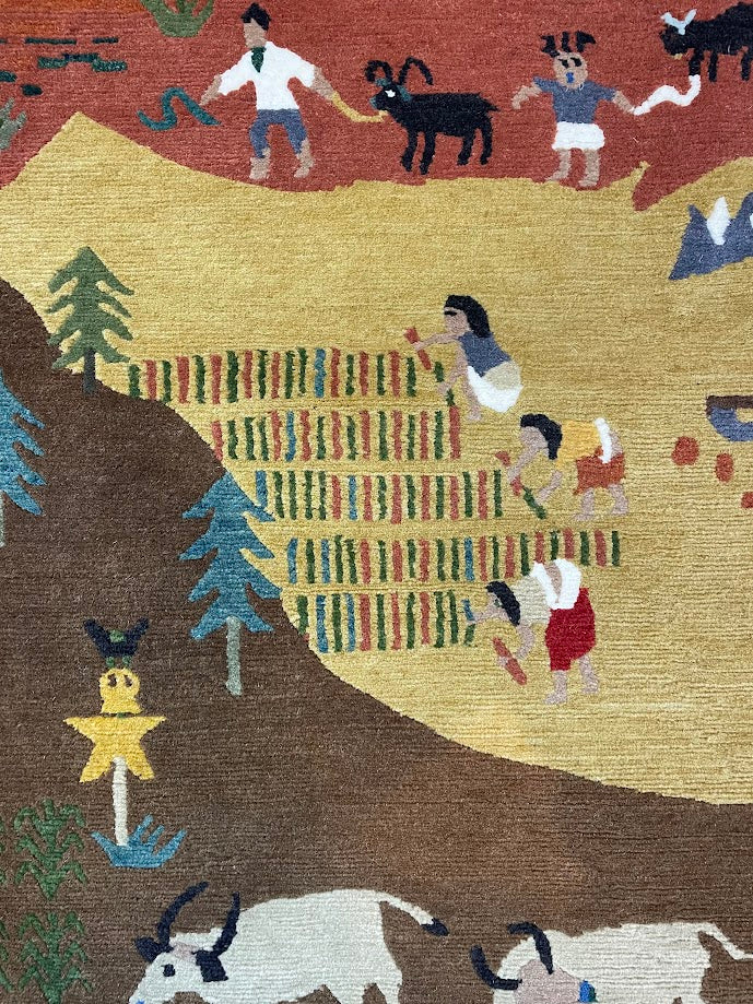 Tibetan Village 4'1 x6'1