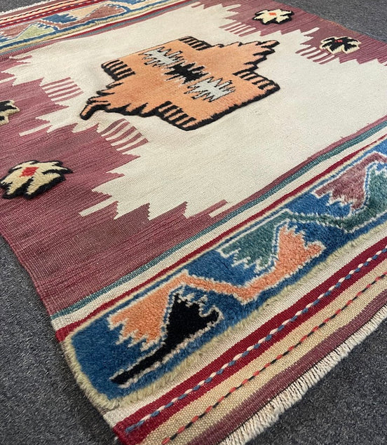 Turkish Kilim/Pile Combo 3'2 x 3'10