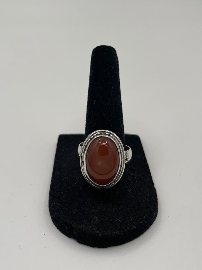 Carnelian Silver Ring
